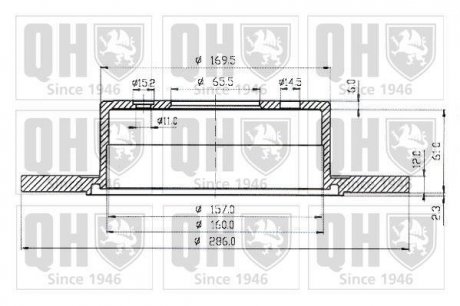 Гальмiвнi диски Quinton Hazell BDC4581