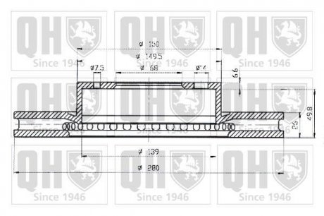 Гальмiвнi диски Quinton Hazell BDC3837