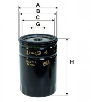 Фільтр масляний WIX FILTERS WL7111 (фото 1)