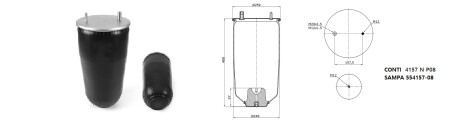 ПНЕВМОРЕСОРА CONTI 4157NP05 БЕЗ СТАКАНУ 1 ШПИЛЬКА ШТУЦЕР APLUS 91254AP+