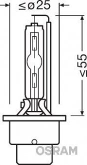 Лампа ксеноновая ХЕNARC D2S 85V 35W P32D-2 3200lm 4150K OSRAM 4008321184573 (фото 1)