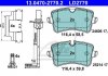 Комплект тормозных колодок, дисковый тормоз CERAMIC ATE 13.0470-2770.2 (фото 3)