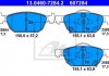 Комплект гальмівних колодок з 4 шт. дисків ATE 13.0460-7284.2 (фото 2)