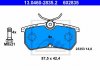 Комплект тормозных колодок, дисковый тормоз ATE 13.0460-2835.2 (фото 3)