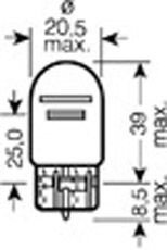 Ліхтар накалу W21/5W 12V 21/5W W3x16g OSRAM 4052899324312 (фото 1)