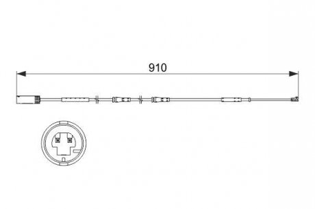 Сигнализатор, износ тормозных колодок BOSCH 1987473522 (фото 1)