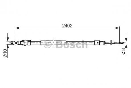 Трос, стояночная тормозная система BOSCH 1987482276 (фото 1)