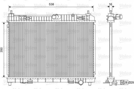 Радіатор системи охолодження Valeo 701603 (фото 1)