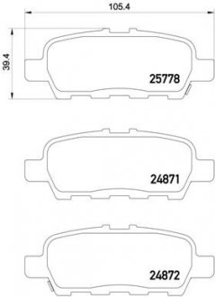 Тормозные колодки дисковые BREMBO P56087