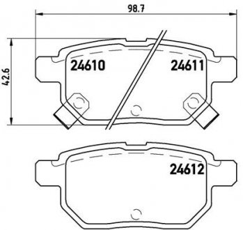 Тормозные колодки дисковые BREMBO P83083