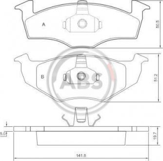 Гальмiвнi колодки дисковi A.B.S. 36970