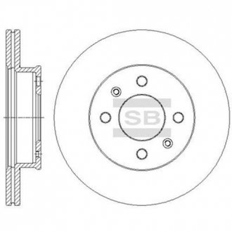Тормозной диск передний Hi-Q (SANGSIN) SD1090 (фото 1)