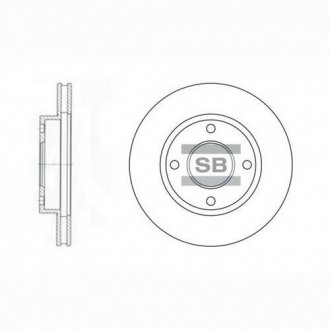 Тормозной диск передний Hi-Q (SANGSIN) SD3027