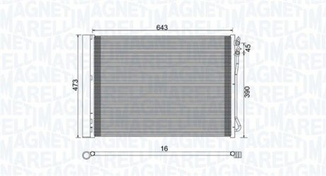 Радиатор кондиционера MAGNETI MARELLI 350203781000 (фото 1)