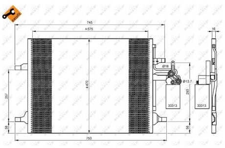 Радиатор кондиционера NRF 35930 (фото 1)