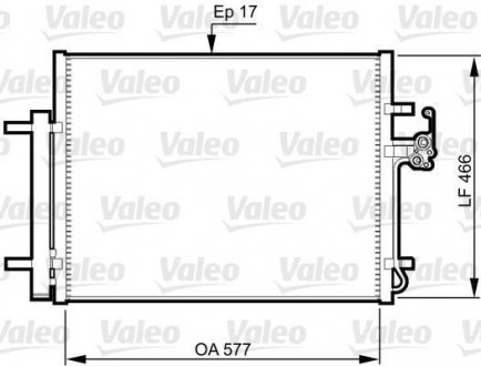 Радиатор кондиционера Valeo 814360