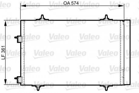 Радіатор кондиціонера (з осушувачем) Valeo 814365