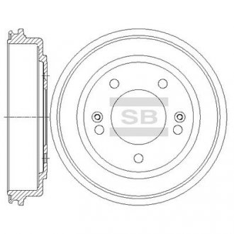 Гальмівний барабан Hi-Q (SANGSIN) SD1097