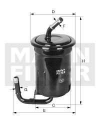 Фильтр топливный MANN-FILTER WK 614 (фото 1)