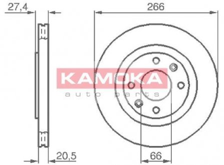 Гальмiвнi диски KAMOKA 103384 (фото 1)