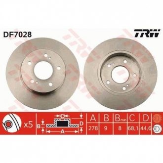Диск гальмівний TRW DF7028