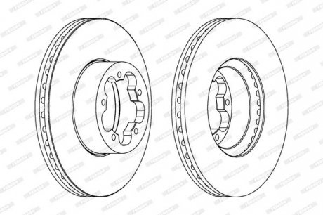 Гальмівний диск FERODO DDF1554C