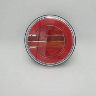 Універсальний задній ліхтар діодний з динамічним індикатором повороту круглий LED + НЕОН 10-30V L Турция FRZ5009L (фото 1)