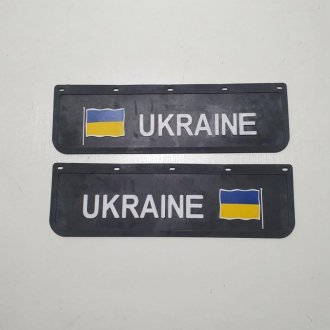Бризковик на крило кабіни з об\'ємним малюнком "UKRAINE" Чорний (180X600) Турция GP5071 (фото 1)