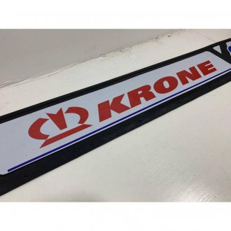 Бризковик гумовий на задній бампер тиснений KRONE 1 сорт 2400х350мм червоний та синій шрифт Турция GP1620 (фото 1)
