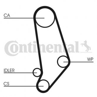 Комплект ГРМ, пас+ролик+помпа CT 660 WP1 Contitech CT660WP1