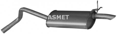 Задній. глушник,випускна сист. ASM10.051 Asmet 10.051 (фото 1)