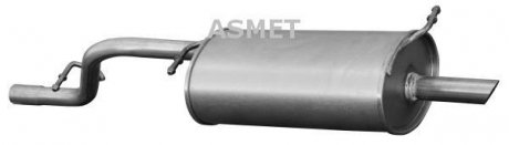 Задній. глушник,випускна сист. ASM07.115 Asmet 07.115 (фото 1)