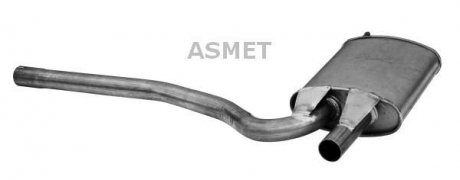 Передній глушник,випускна сист ASM06.017 Asmet 06.017 (фото 1)