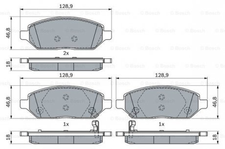 Гальмівні колодки, дискові 0 986 494 906 BOSCH 0986494906