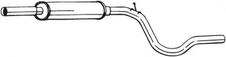 Глушник системи випуску (середній) BOSAL 279-119 (фото 1)