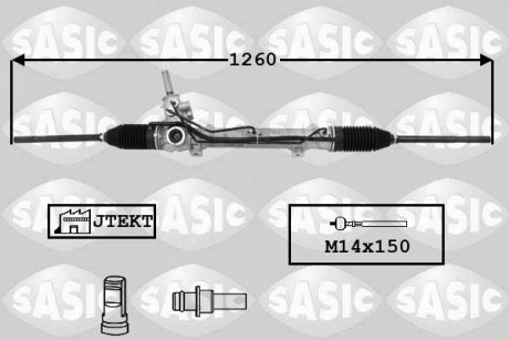 Рульова рейка з підсилювачем SAS SASIC 7170041