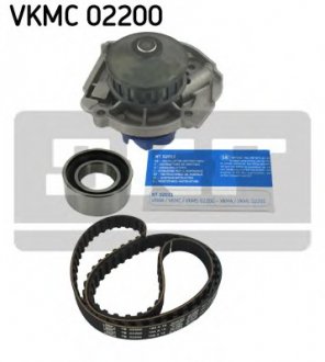 Комплект ГРМ, пас+ролик+помпа SKF VKMC 02200 (фото 1)