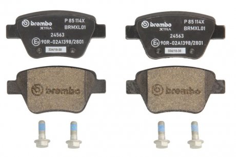 Комплект гальмівних колодок з 4 шт. дисків BREMBO P 85 114X