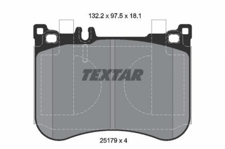 Комплект гальмівних колодок TEXTAR 2517901 (фото 1)