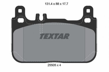 Гальмівні колодки, дискові TEXTAR 2550501 (фото 1)