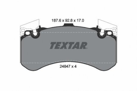 Комплект гальмівних колодок TEXTAR 2484701