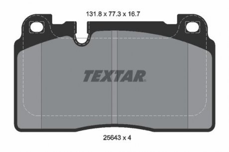 Комплект гальмівних колодок TEXTAR 2564305 (фото 1)
