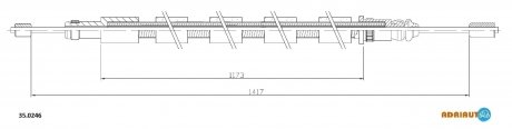 Трос зупиночних гальм AD35.0246 ADRIAUTO 35.0246
