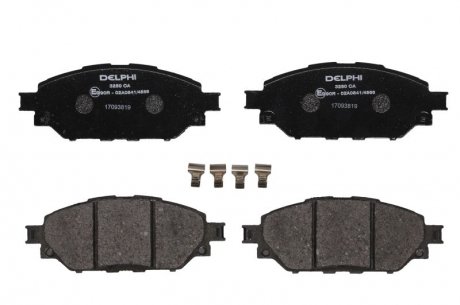 Дисковые тормозные колодки, комплект Delphi LP3250