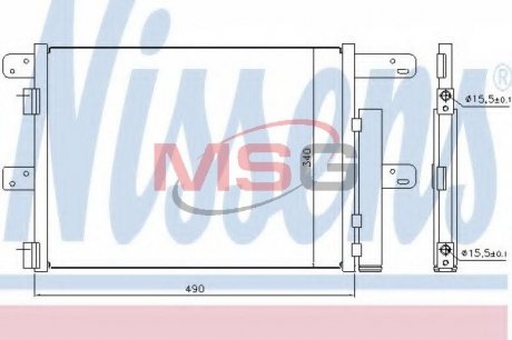 Радіатор кондиціонера NIS NISSENS 940096