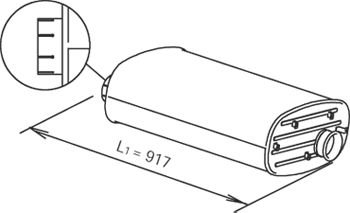 Средний / конечный глушитель ОГ Dinex 64378 (фото 1)