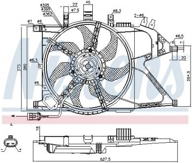 Вентилятор, охлаждение двигателя NISSENS 85196 (фото 1)