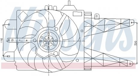 Вентилятор, охлаждение двигателя NISSENS 85158 (фото 1)
