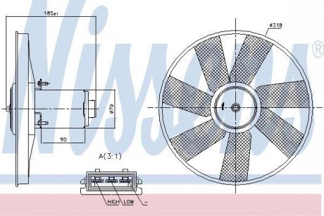 Вентилятор радіатора NIS NISSENS 85838 (фото 1)