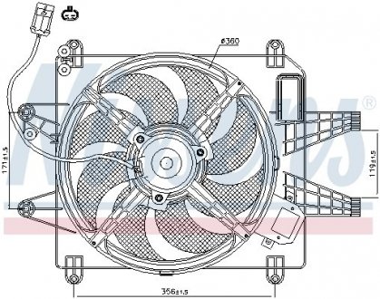 Вентилятор радіатора NIS NISSENS 85167 (фото 1)